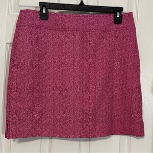 Fairway & Greene Pink Herringbone Golf Skort Size 6 Built-In Shorts